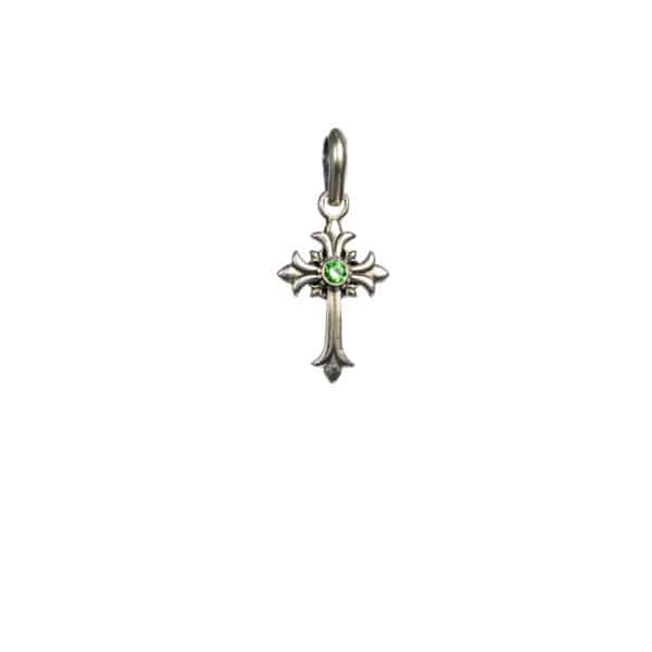 Byzantine Cross Pendant 18k Yellow Gold and Sterling Silver 925 - Image 3