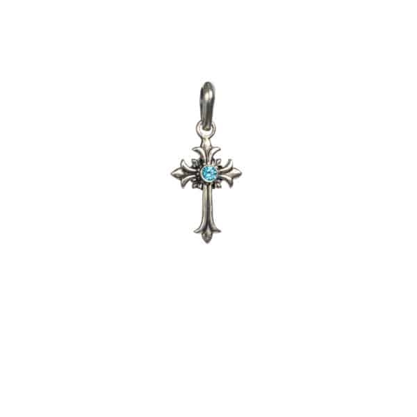 Byzantine Cross Pendant 18k Yellow Gold and Sterling Silver 925 - Image 2