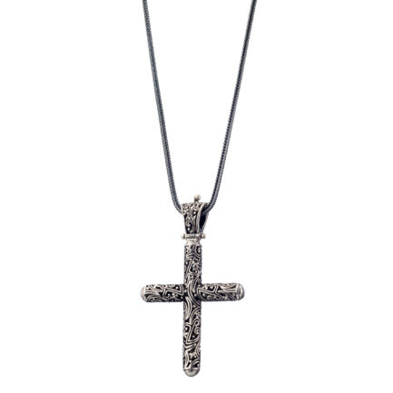 Men’s Byzantine Cross Pendant in Sterling Silver 925
