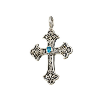 Byzantine Cross Pendant in Sterling Silver 925