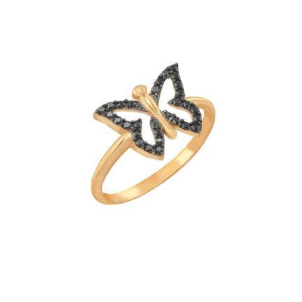 Butterfly Shape Ring for Girls k14 Yellow Gold