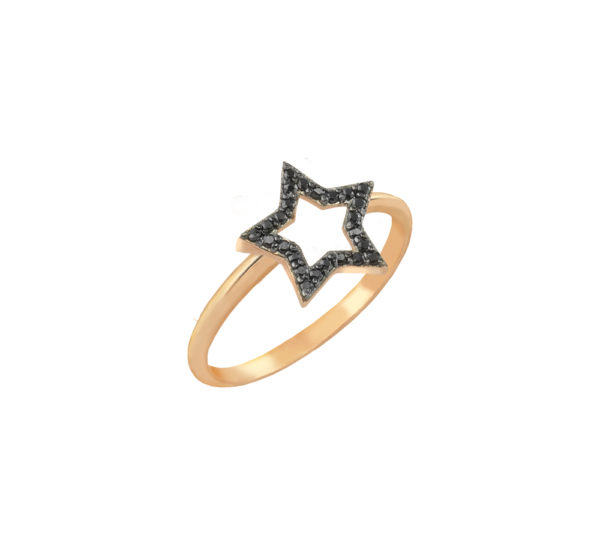 Star Shape ring for girls k14 Yellow Gold - Image 2