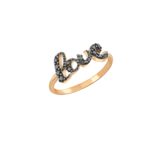 Love Ring in Zircon for Girls k14 Yellow Gold