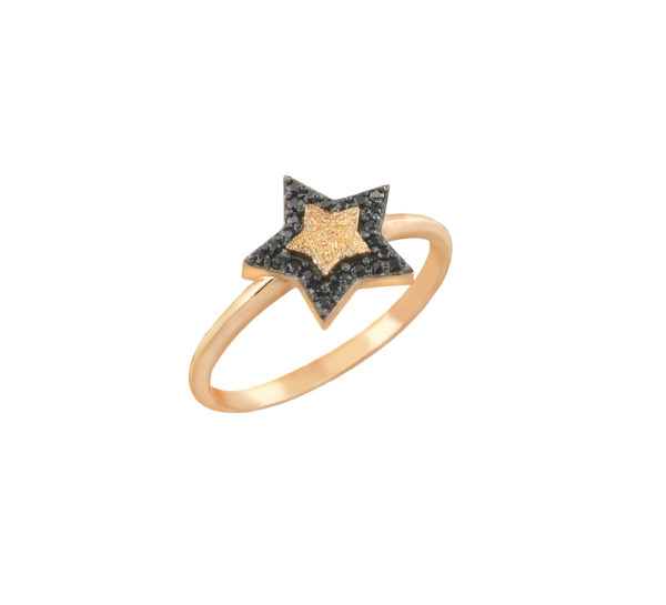 Star Shape ring for girls k14 Yellow Gold - Image 2