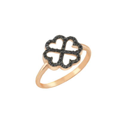 Four leaf Clover Ring for Girls k14 Yellow Gold