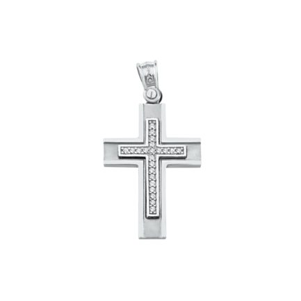 Classic 14k Yellow and White Gold Baptism Crosses for Girls and Women's