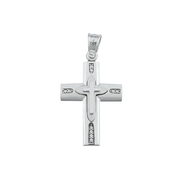 Baptism Cross Yellow and White Gold k14 perfect for adults and babies - Image 2