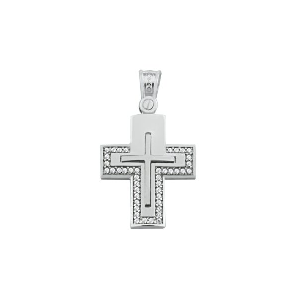 Baptism Cross Yellow and White Gold k14 perfect for adults and babies - Image 2