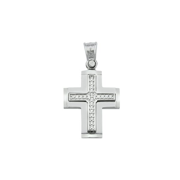 Baptism Cross Yellow and White Gold k14 perfect for adults and babies - Image 2