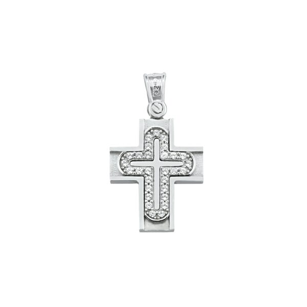 Baptism Cross Yellow and White Gold k14 perfect for adults and babies - Image 2