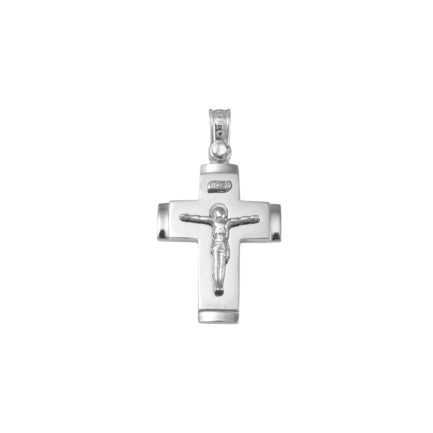 14k Gold Two-Tone Men’s Crucifix Cross Pendant