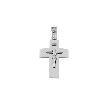 14k Gold Two-Tone Men’s Crucifix Cross Pendant