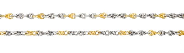 Chain Handmade in Sterling Silver 925 with Gold Plated Parts 5.9mm - Image 2