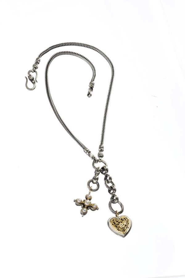 Charm necklace in 18K Gold and Sterling Silver - Image 2