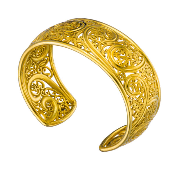 Cuff Bracelet in Gold plated Sterling silver 925 - Image 2