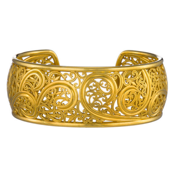 Cuff Bracelet in Gold plated Sterling silver 925