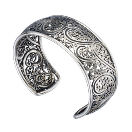 Cuff Bracelet Sterling Silver in oxidized 925 for Women’s