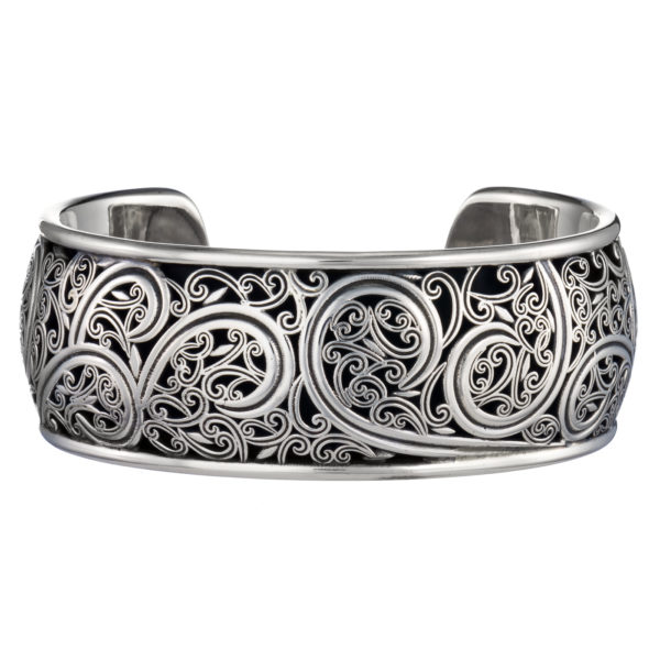 Cuff Bracelet Sterling Silver in oxidized 925 for Women’s