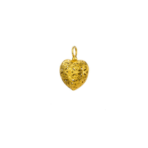 Heart Small Pendant in Gold plated silver 925 - Image 3