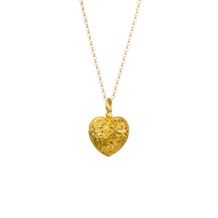 Heart Small Pendant in Gold plated silver 925