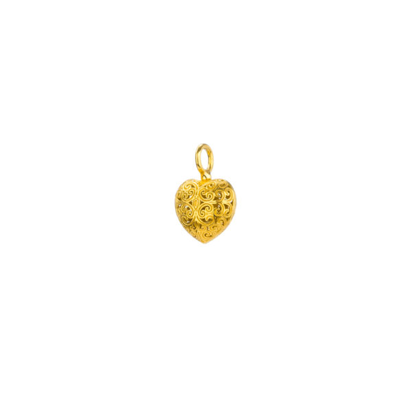 Tiny Heart Pendant in Gold plated silver 925 - Image 3