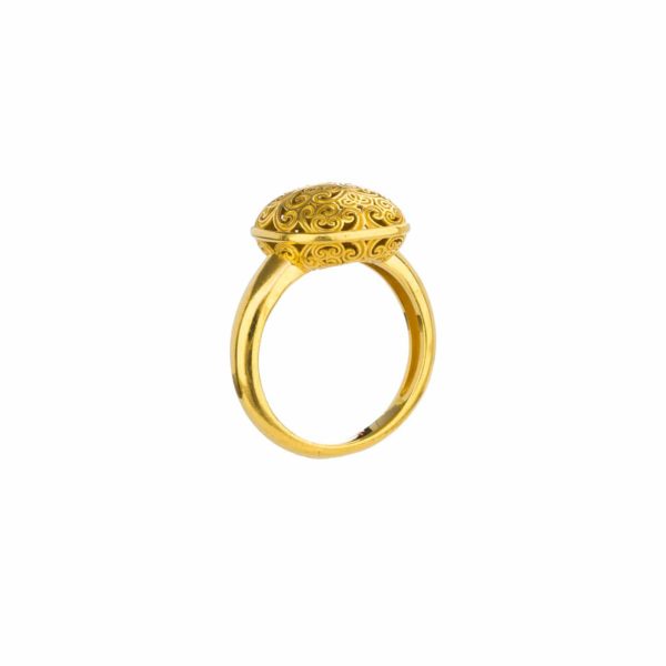 Cushion Ring in Gold plated Sterling silver 925 - Image 2