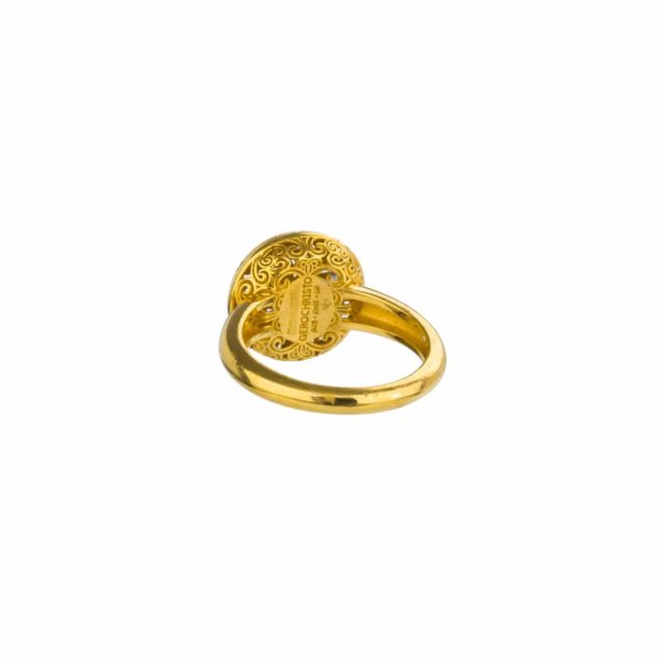 Round Ring in Gold plated Sterling silver 925 - Image 2