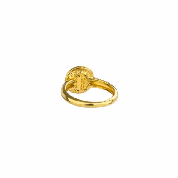 Round Small Ring in Gold plated Sterling silver 925 - Image 3