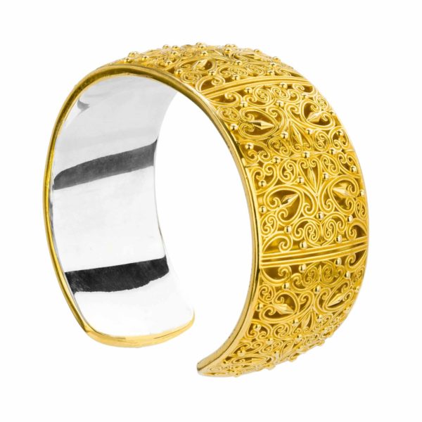 Cuff Bracelet in Gold plated Silver 925 for Women's - Image 4