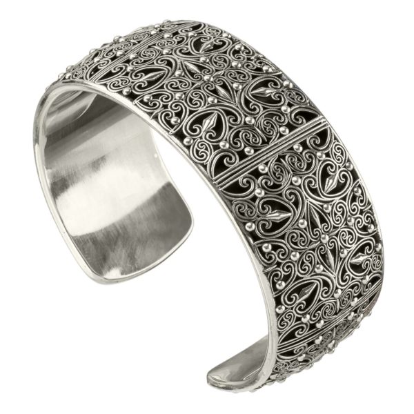 Cuff Bracelet Sterling Silver in oxidized 925 for Women's - Image 2