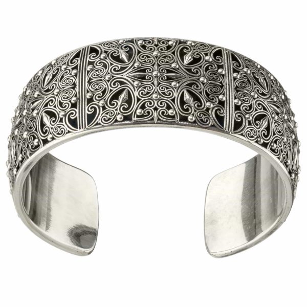 Cuff Bracelet Sterling Silver in oxidized 925 for Women's - Image 3