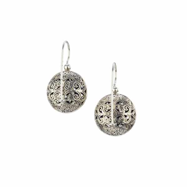 Round Earrings in oxidized silver 925 - Image 2