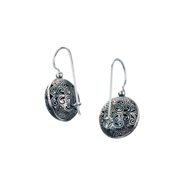 Round Earrings in oxidized silver 925 - Image 2