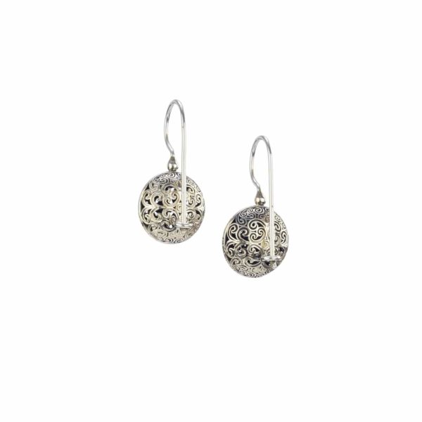 Round Earrings in oxidized silver 925 - Image 2