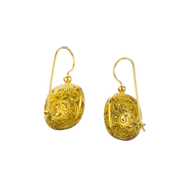 Cushion Earrings in Gold plated silver 925 - Image 2