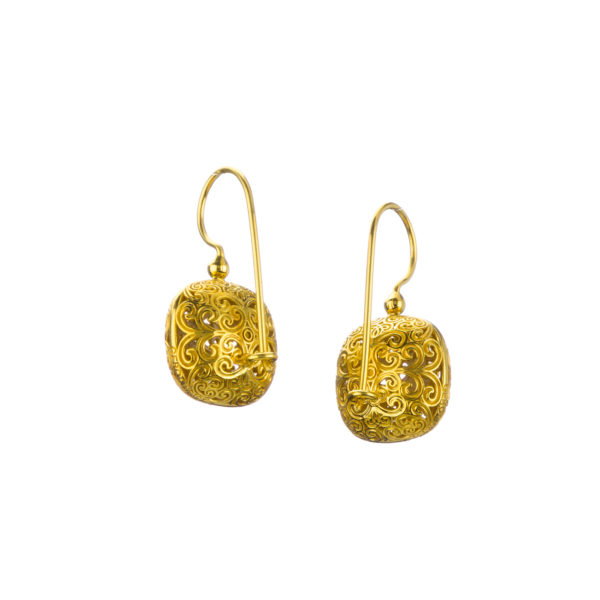 Cushion Earrings in Gold plated silver 925 - Image 2