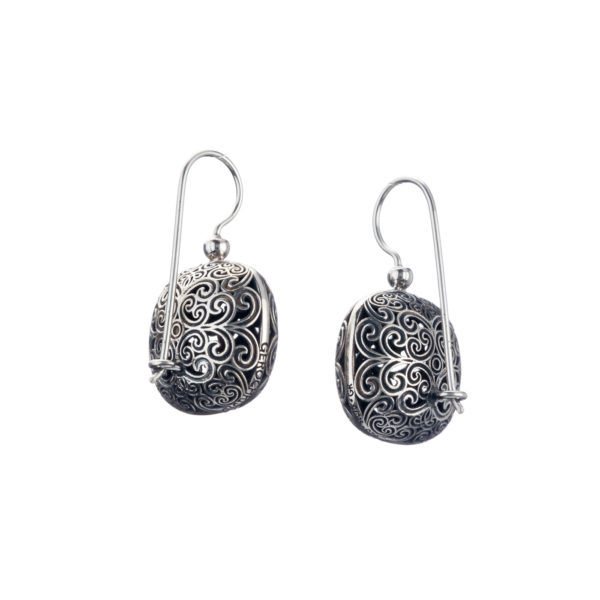 Cushion Earrings in oxidized silver 925 - Image 2