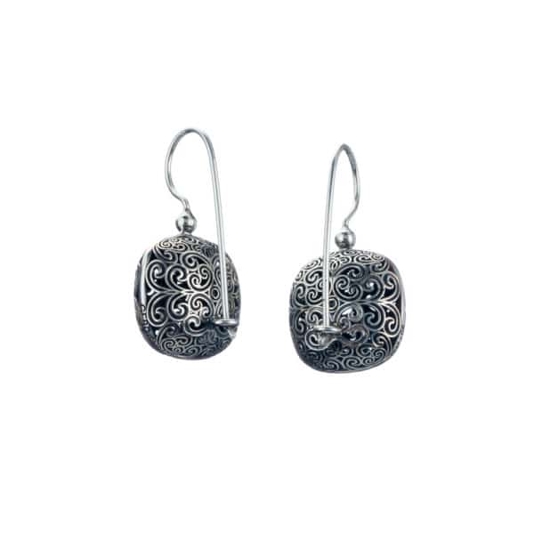 Cushion Earrings in oxidized silver 925 - Image 2