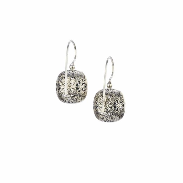 Cushion Earrings in oxidized silver 925 - Image 2