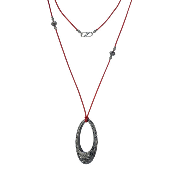 New Era Filigree Necklace in Black plated silver 925 - Image 3