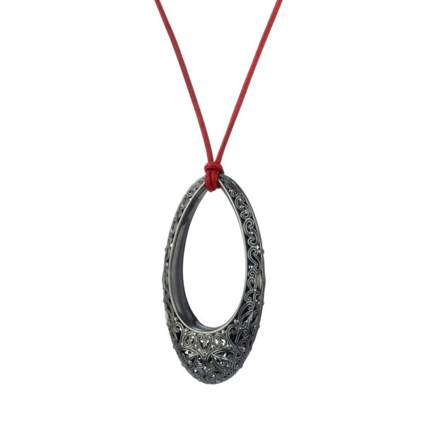 New Era Filigree Necklace in Black plated silver 925 - Image 2