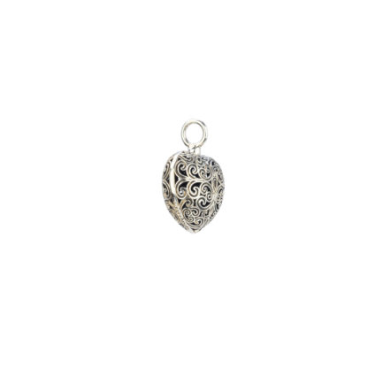 Heart Pendant in oxidized silver 925