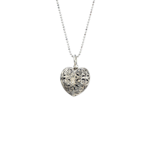 Heart Pendant in oxidized silver 925 - Image 2