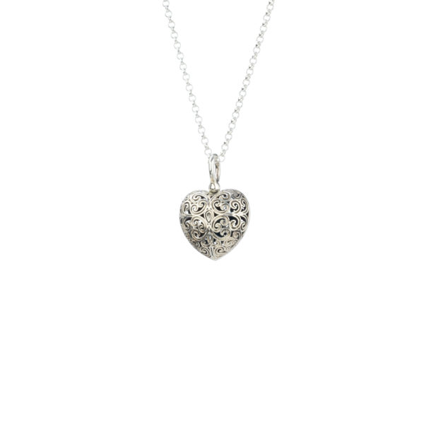 Heart Pendant in oxidized silver 925 - Image 3