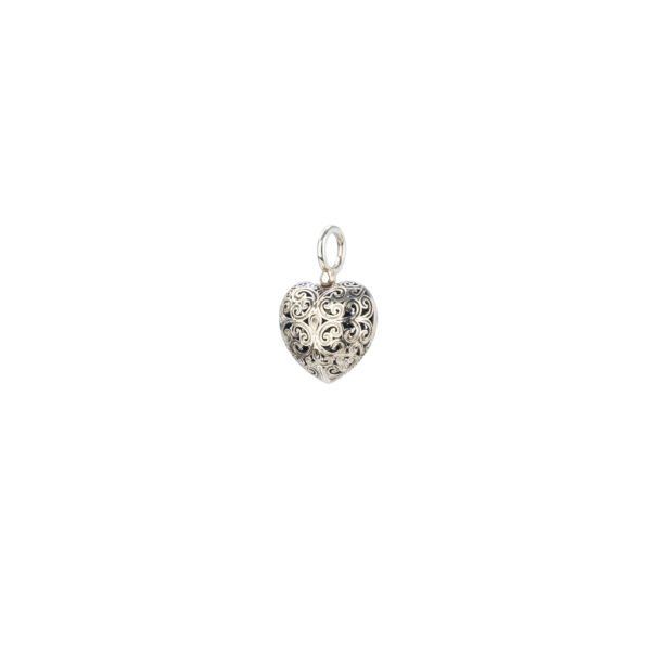 Heart Pendant in oxidized silver 925