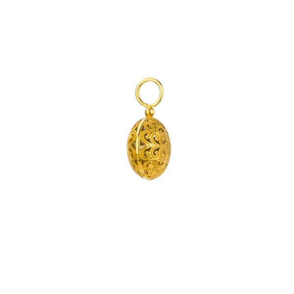 Round Pendant in Gold plated silver 925 - Image 2