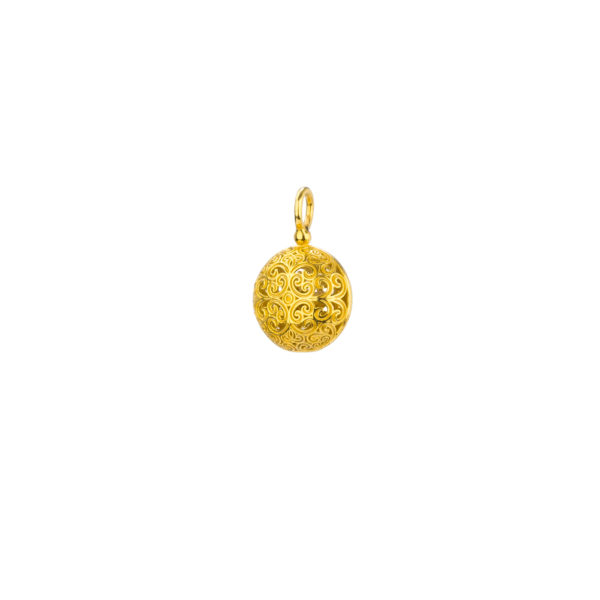 Round Earrings in Gold plated silver 925