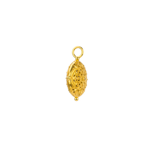 Round Pendant Filigree in Gold plated silver 925 - Image 2