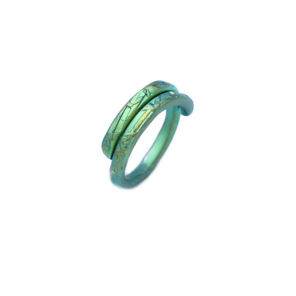 Anodized Titanium Ribbon Ring - Image 3