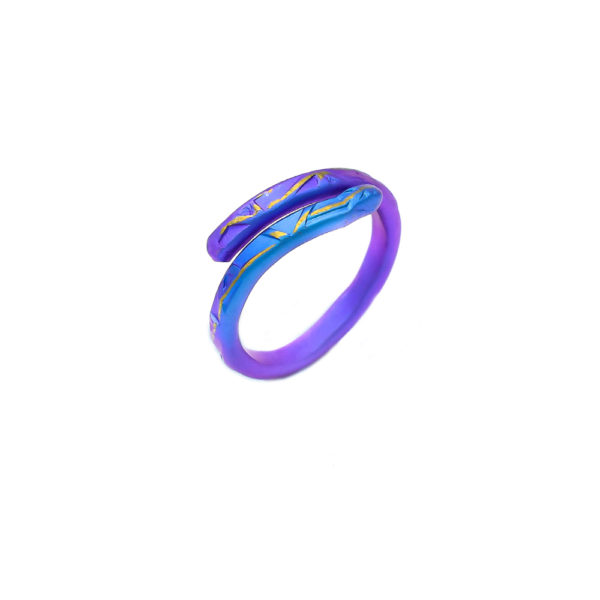 Anodized Titanium Ribbon Ring - Image 2